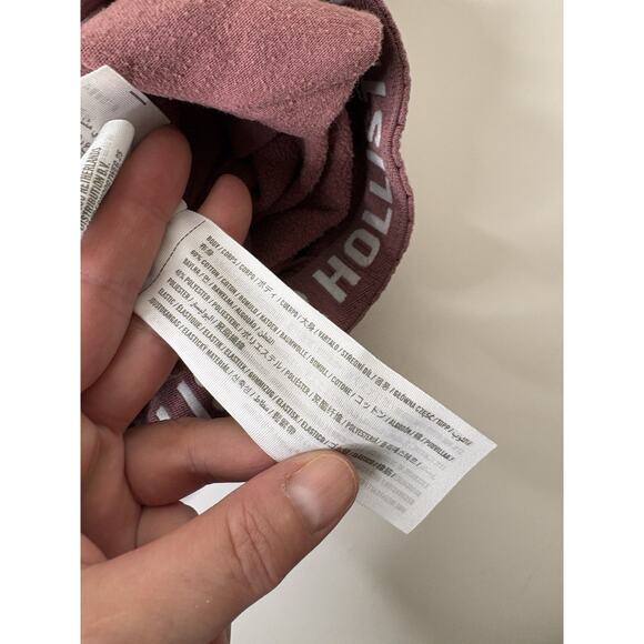 HOLLISTER Womens Size S Ultra High Rise Joggers Wine Sweatpants Logo Waist - Picture 8 of 10